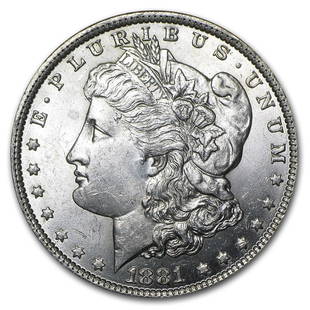 1881-O Morgan Dollar BU: 1881-O Morgan Dollar BU Product ID: 9489 Year: 1881 Grade: Brilliant Unc Grade Service: None Denomination: $1.00 Mint Mark: O - New Orleans Metal Content: 0.7734 troy oz Purity: .900 