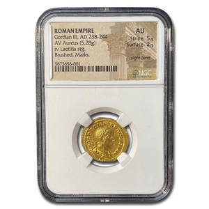 Rome AV Aureus Gordian III (238-244 AD) AU NGC (RIC IV 101)