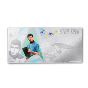 2018 Niue 5 gram Silver $1 Note Star Trek Dr. McCoy: 2018 Niue 5 gram Silver $1 Note Star Trek Dr. McCoy Product ID: 166588 Year: 2018 Grade: None Grade Service: None Denomination: $1.00 Dollar Mint Mark: Not Shown Metal Content: 0.1607 troy oz 