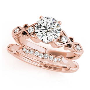 Certified 1.8 CTW Diamond Engagement Ring SET 18K Rose Gold: Certified Lab Grown 1.8 CTW Diamond Engagement Ring SET 18K Rose Gold Category: Vintage Engagement Rings Style: Vintage Audience: For Women Ring Resizable: Yes Metal Type: 18K Rose