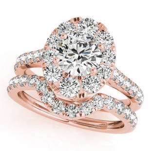 Certified 1.85 CTW Diamond Engagement Ring SET 18K Rose Gold: Certified Lab Grown 1.85 CTW Diamond Engagement Ring SET 18K Rose Gold Category: Affordable Engagement Rings Style: Unique Oval Halo Audience: For Women Ring Resizable: Yes Metal