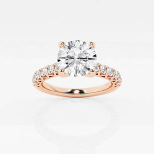 Certified 1 1/4 ctw Round Diamond Royal Crown Engagement Ring 14K Rose Gold: Certified Lab Grown 1 1/4 ctw Round Diamond Royal Crown Engagement Ring 14K Rose Gold Style: Side Stone Engagement Ring Total Carat Weight: 1 1/4 ctw Centerstone Carat Wt: 0.75 