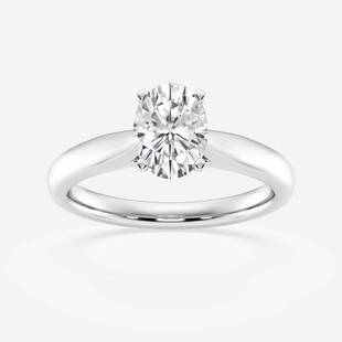 Certified 1 ctw Oval Diamond Cathedral Solitaire Engagement Ring 14K White Gold: Certified Lab Grown 1 ctw Oval Diamond Cathedral Solitaire Engagement Ring 14K White Gold Style: Solitaire Engagement Ring Total Carat Weight: 1 ctw Centerstone Carat Wt: 1.0 Centerstone