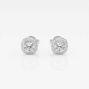 Certified 5/8 ctw Cushion Diamond Halo Stud Earrings 14K White Gold: Certified Lab Grown 5/8 ctw Cushion Diamond Halo Stud Earrings 14K White Gold Style: Stud Earrings Total Carat Weight: 5/8 ctw Centerstone Carat Wt: 0.25 Centerstone Count: 2 Diamond