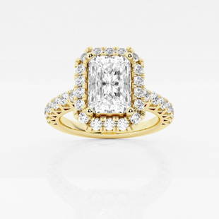 Certified 1 2/3 ctw Radiant Diamond Royal Crown Halo Engagement Ring 14K Yellow Gold: Certified Lab Grown 1 2/3 ctw Radiant Diamond Royal Crown Halo Engagement Ring 14K Yellow Gold Style: Halo Engagement Ring Total Carat Weight: 1 2/3 ctw Centerstone Carat Wt: 1.0 