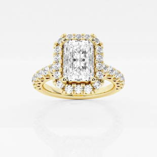 Certified 1 2/3 ctw Radiant Diamond Royal Crown Halo Engagement Ring 14K Yellow Gold: Certified Lab Grown 1 2/3 ctw Radiant Diamond Royal Crown Halo Engagement Ring 14K Yellow Gold Style: Halo Engagement Ring Total Carat Weight: 1 2/3 ctw Centerstone Carat Wt: 1.0 