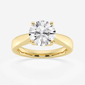 Certified 2 ctw Round Diamond Floral Solitaire Engagement Ring 14K Rose Gold