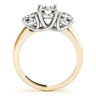 Certified 2.2 CTW Diamond Engagement Ring 18K Yellow Gold: Certified Lab Grown 2.2 CTW Diamond Engagement Ring 18K Yellow Gold Category: White Gold Engagement Rings Style: Three Stone Trellis Audience: For Women Ring Resizable: Yes Metal