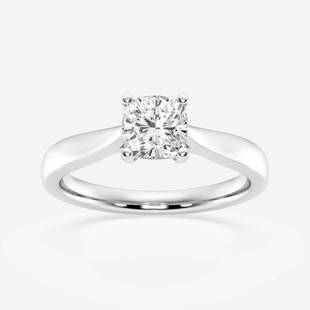 Certified 1 ctw Cushion Diamond Trellis Solitaire Engagement Ring Platinum: Certified Lab Grown 1 ctw Cushion Diamond Trellis Solitaire Engagement Ring Platinum Style: Solitaire Engagement Ring Total Carat Weight: 1 ctw Centerstone Carat Wt: 1.50 Centerstone