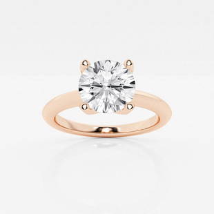 Certified 2 ctw Round Diamond Solitaire Engagement Ring 18K Rose Gold: Certified Lab Grown 2 ctw Round Diamond Solitaire Engagement Ring 18K Rose Gold Style: Solitaire Engagement Ring Total Carat Weight: 2 ctw Centerstone Carat Wt: 2.00 Centerstone Count: 1 