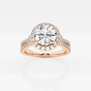 Certified 1 1/2 ctw Round Diamond Oval Side Stones Halo Engagement Ring 14K Rose Gold: Certified Lab Grown 1 1/2 ctw Round Diamond Oval Side Stones Halo Engagement Ring 14K Rose Gold Style: Halo Engagement Ring Total Carat Weight: 1 1/2 ctw Centerstone Carat Wt: 1.0 