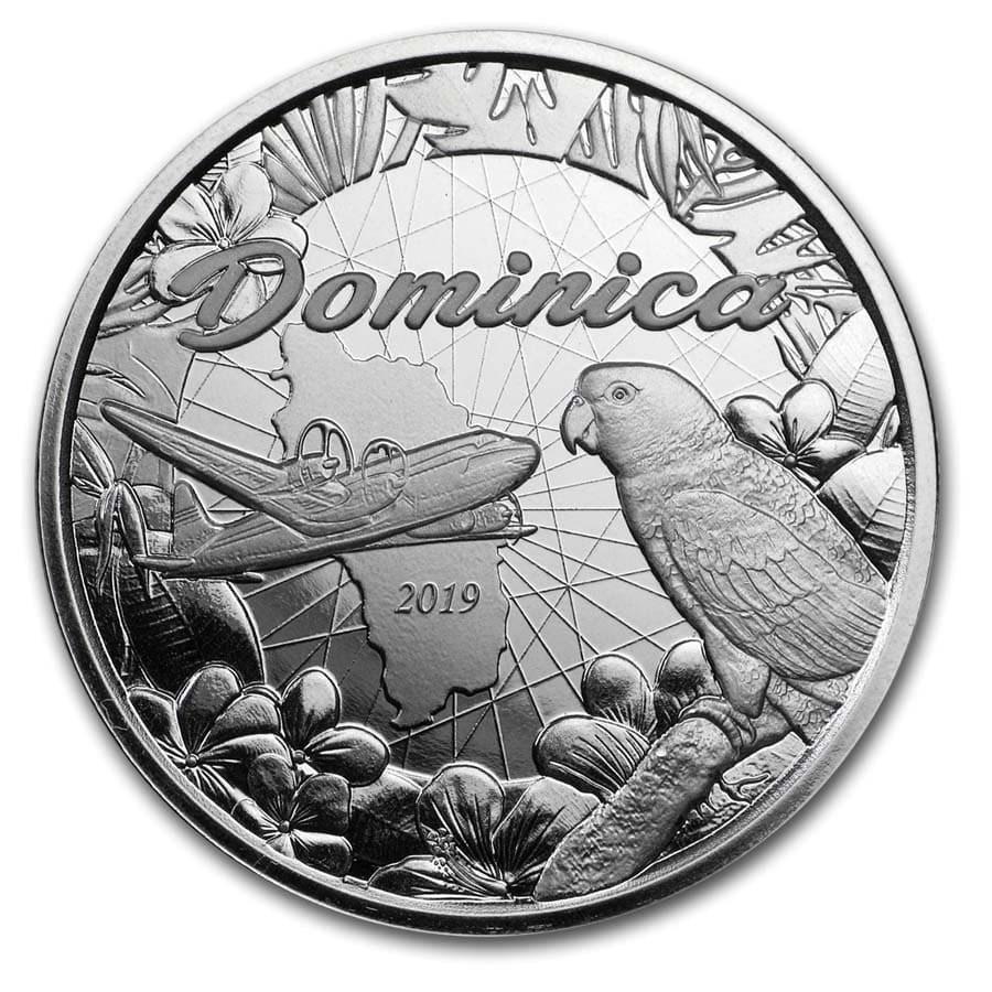 2019 Dominica 1 oz Silver Sisserou Parrot BU (1 of 3)