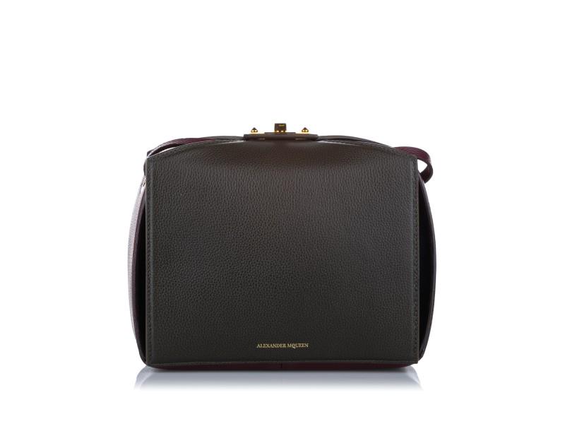 Legend Box Leather Shoulder Bag: Legend Box Leather Shoulder Bag SKU: RBJFF1EAQCX001 Brand: Alexander McQueen Condition: Pre-Owned The Legend Box shoulder bag features a leather body, a flat shoulder strap, a top flap with a turn loc