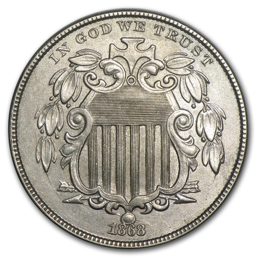 1868 Shield Nickel AU (1 of 2)