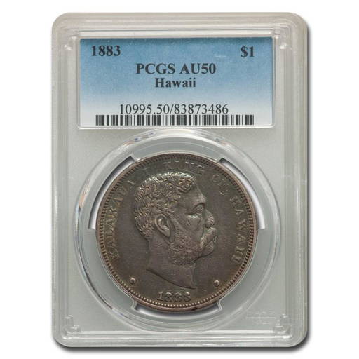 1883 Hawaii Silver Dollar King Kalakaua I AU50 PCGS (0693) on May 27