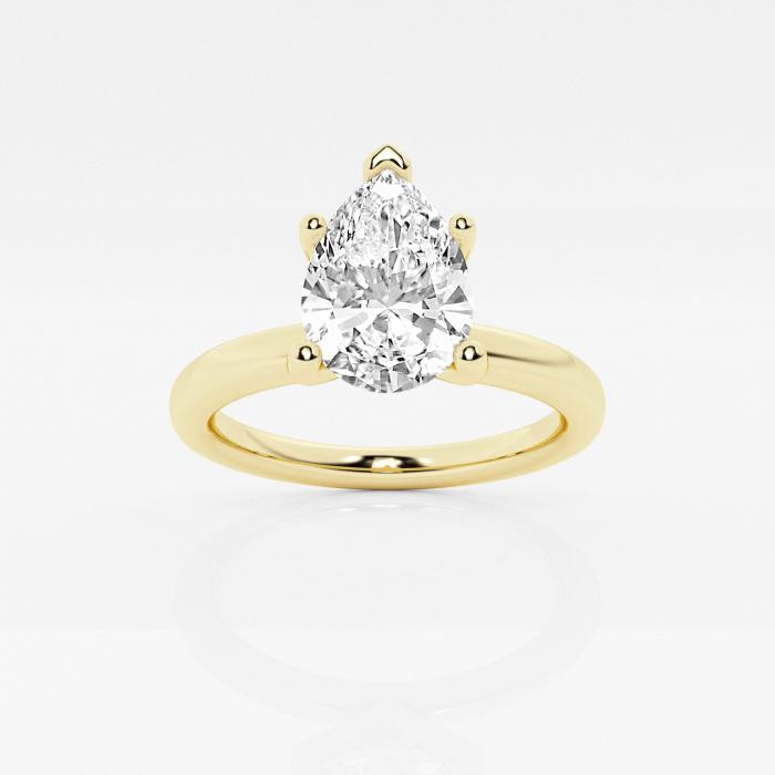 Certified 3/4 ctw Pear Diamond Classic Solitaire Engagement Ring 14K Yellow Gold (1 of 2)