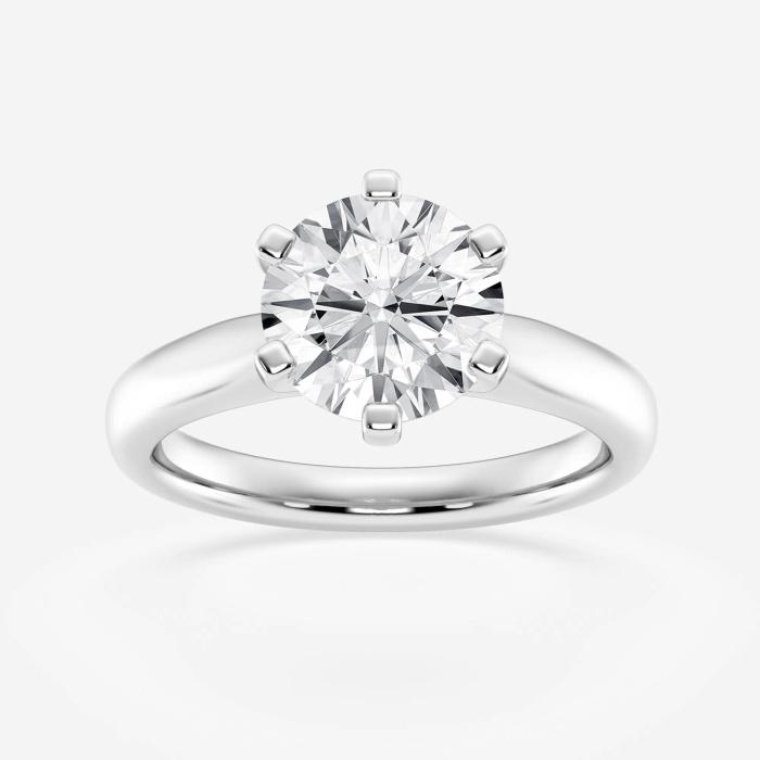 Certified 2 ctw Round Diamond Cathedral Six Prong Solitaire Engagement Ring Platinum (1 of 2)