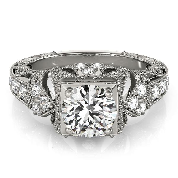 Certified 1.2 CTW Diamond Engagement Ring 18K White Gold (1 of 2)