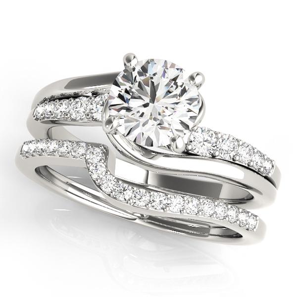 Certified 2.25 CTW Diamond Engagement Ring SET 18K White Gold (1 of 1)