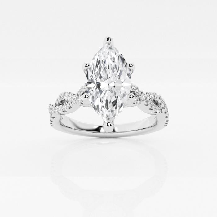 Certified 1 1/4 ctw Marquise Diamond Double Twist Engagement Ring Platinum (1 of 2)