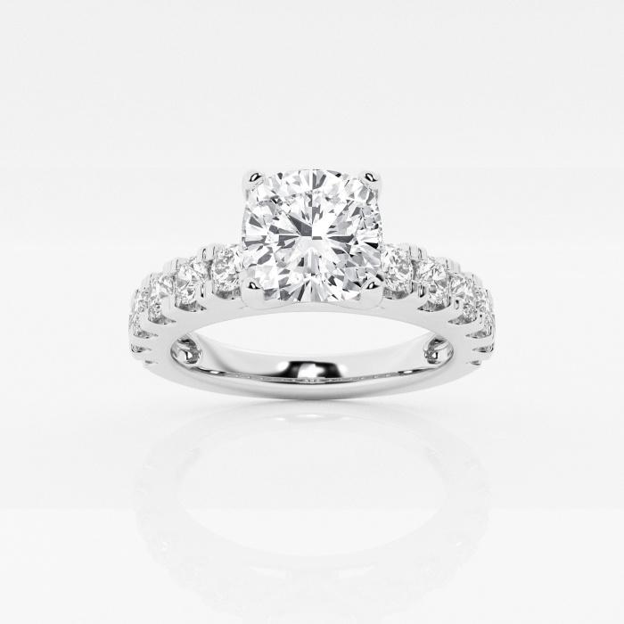 Certified 2 ctw Cushion Diamond Engagement Ring with Split Prong Side Accents Platinum (1 of 2)