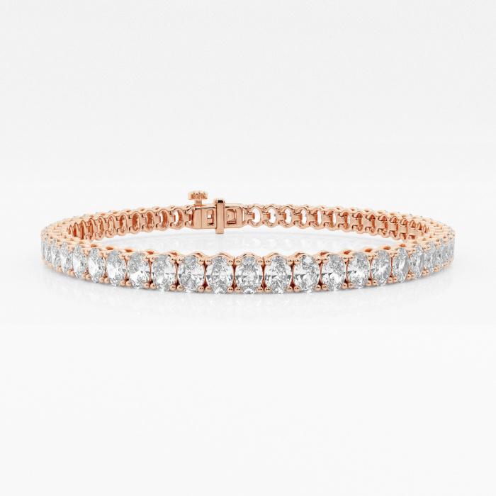 Certified 7 ctw Oval Diamond Tennis Bracelet 14K Rose Gold (1 of 2)