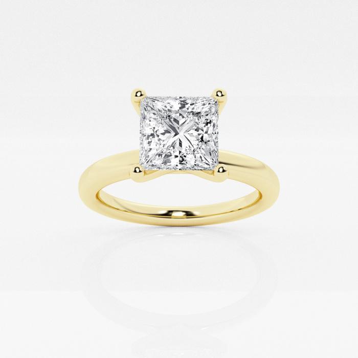 Certified 3/4 ctw Princess Diamond Classic Solitaire Engagement Ring 14K Yellow Gold (1 of 2)