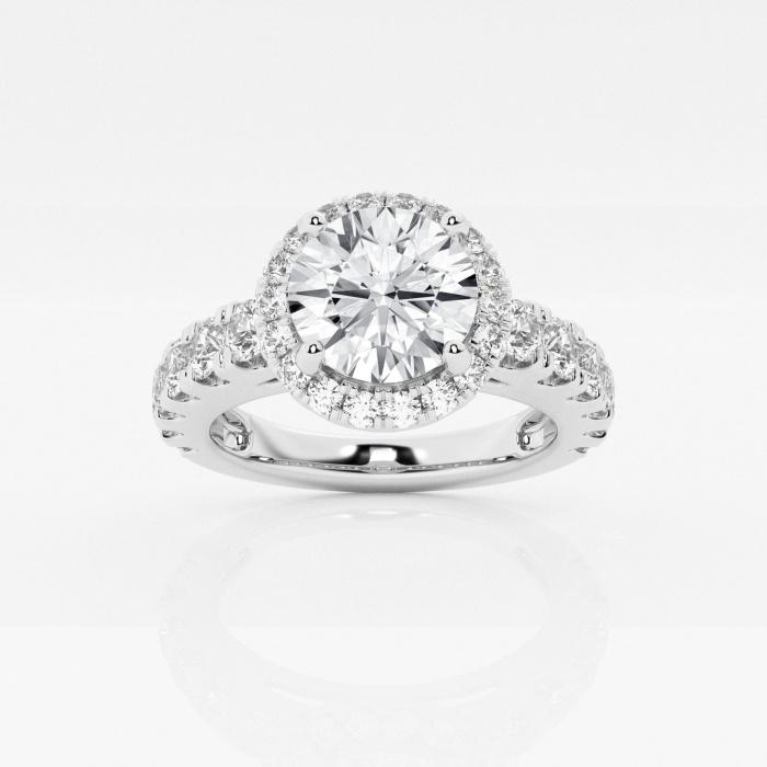 Certified 1 7/8 ctw Round Diamond Split Prong Halo Engagement Ring 14K White Gold (1 of 2)