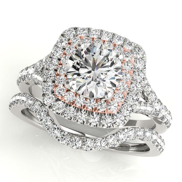 Certified 2.5 CTW Diamond Engagement Ring SET 18K Rose Gold (1 of 2)