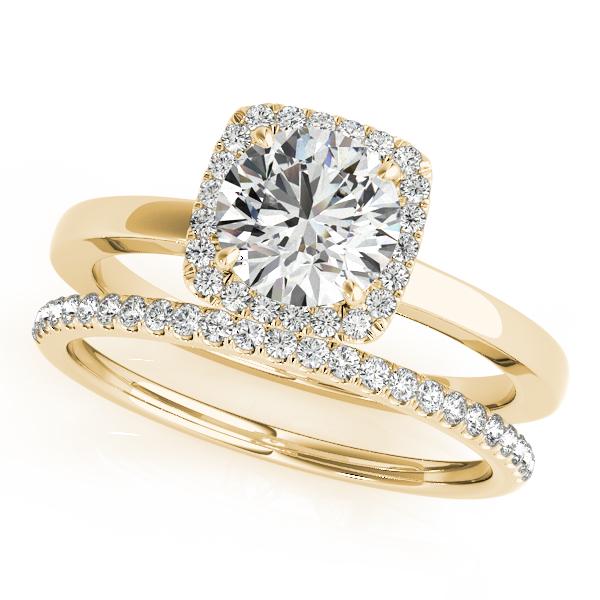 Certified 1.82 CTW Diamond Engagement Ring SET 18K Yellow Gold (1 of 2)
