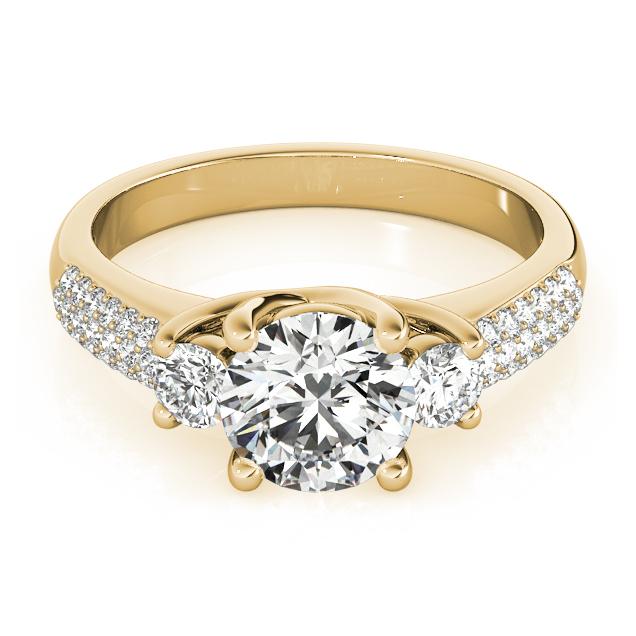 Certified 2.08 CTW Diamond Engagement Ring 18K Yellow Gold (1 of 2)