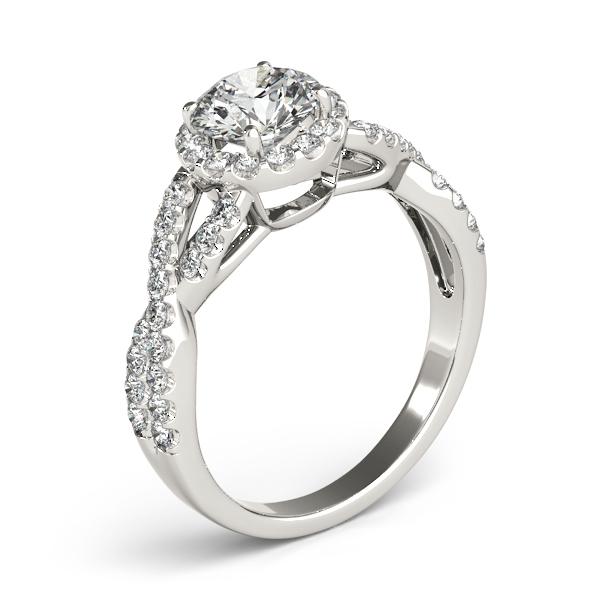 Certified 2.5 CTW Diamond Engagement Ring 18K White Gold (1 of 2)