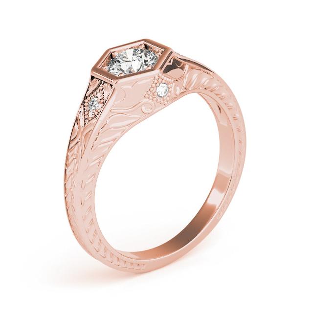 Certified 1.35 CTW Diamond Engagement Ring 18K Rose Gold (1 of 2)