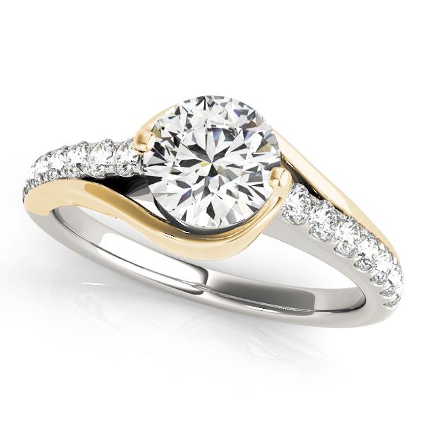 Certified 1.2 CTW Diamond Engagement Ring 18K Two Tone Gold (1 of 1)