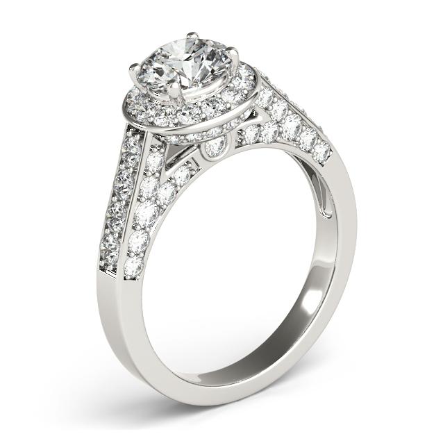 Certified 2.75 CTW Diamond Engagement Ring 18K White Gold (1 of 2)