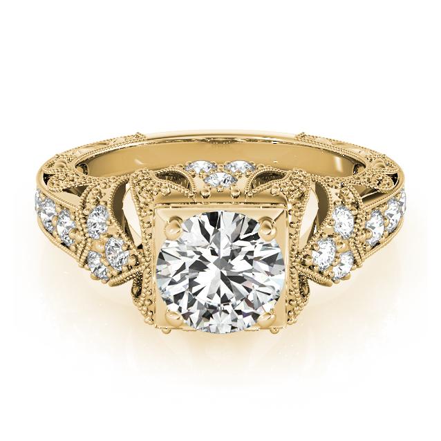 Certified 1.9 CTW Diamond Engagement Ring 18K Yellow Gold (1 of 2)