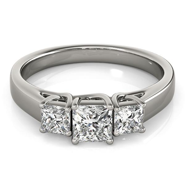 Certified 1.38 CTW Diamond Engagement Ring 18K White Gold (1 of 2)