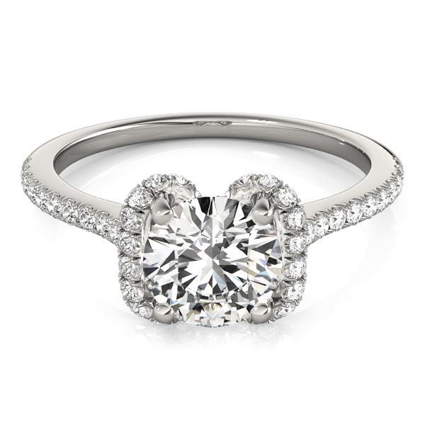 Certified 1.63 CTW Diamond Engagement Ring 18K White Gold (1 of 2)