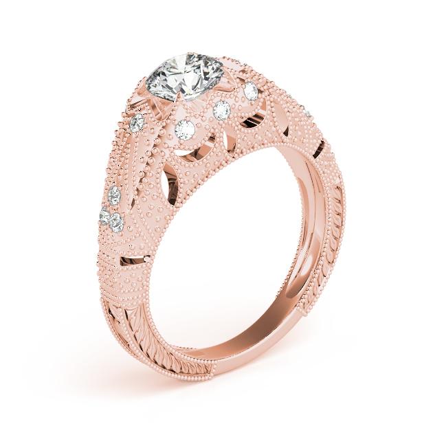 Certified 1.42 CTW Diamond Engagement Ring 18K Rose Gold (1 of 2)