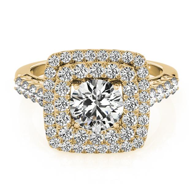 Certified 2.85 CTW Diamond Engagement Ring 18K Yellow Gold (1 of 2)