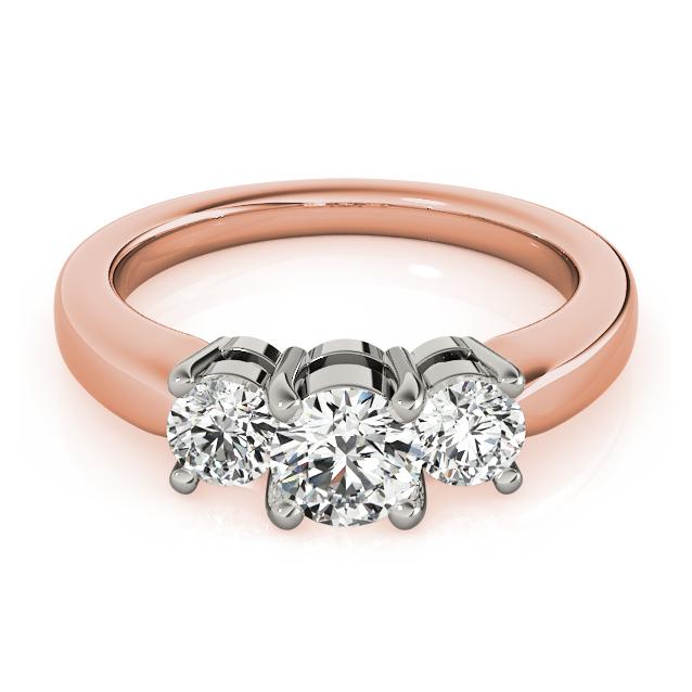 Certified 1.95 CTW Diamond Engagement Ring 18K Rose Gold (1 of 2)
