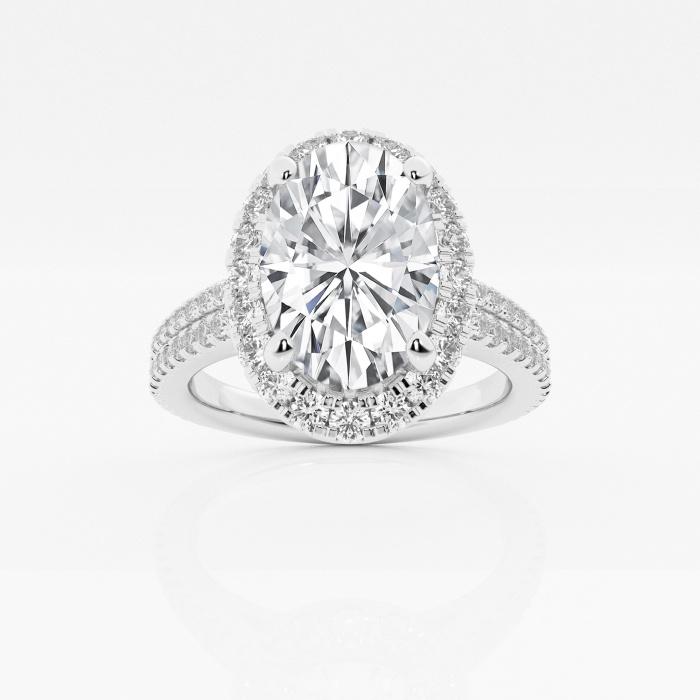 Certified 2 5/8 ctw Round Diamond Double Row Halo Engagement Ring Platinum (1 of 2)