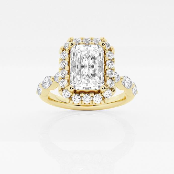 Certified 2 7/8 ctw Radiant Diamond Floating Marquise Halo Engagement Ring 14K Yellow Gold (1 of 2)