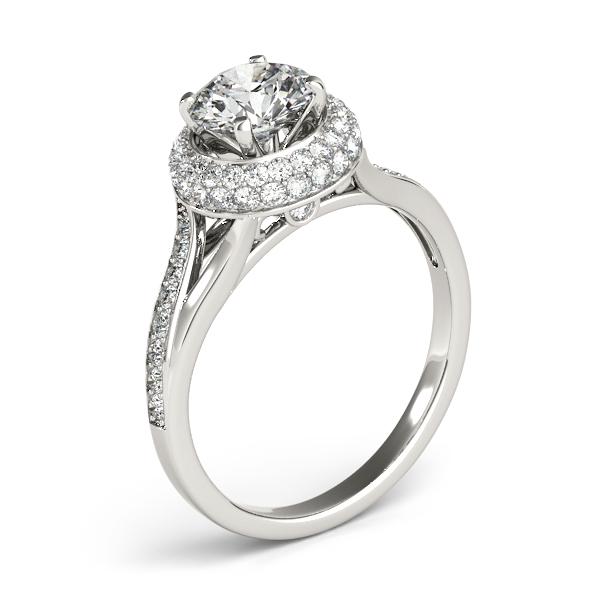 Certified 2.2 CTW Diamond Engagement Ring 18K White Gold (1 of 2)