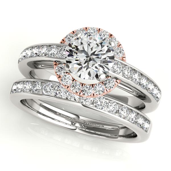 Certified 2.38 CTW Diamond Engagement Ring SET 18K Rose Gold (1 of 2)