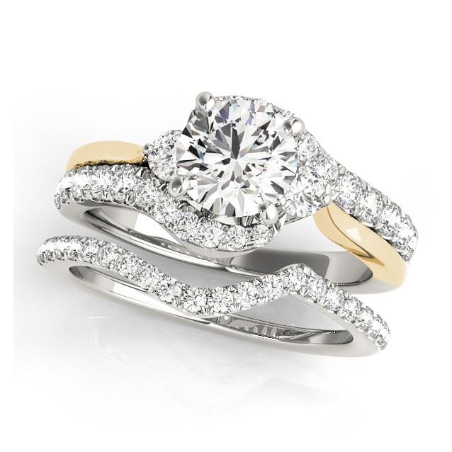 Certified 2.5 CTW Diamond Engagement Ring SET 18K White Gold (1 of 1)
