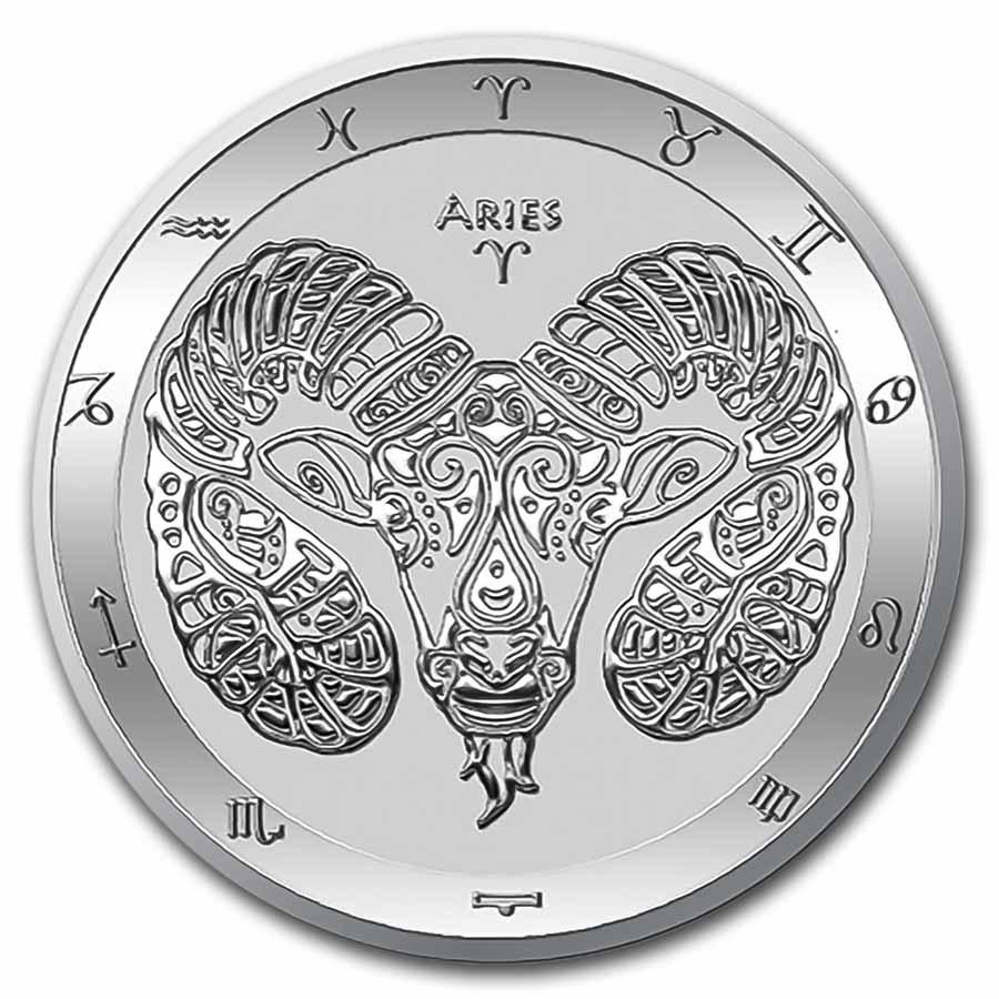 2022 Tokelau 1 oz Silver $5 Zodiac Series: Aries BU (1 of 5)