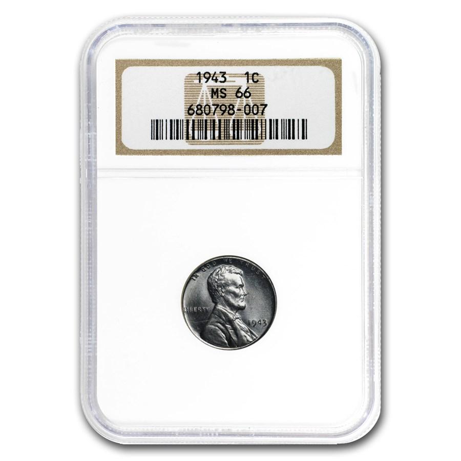1943 Lincoln Cent MS-66 NGC (1 of 3)