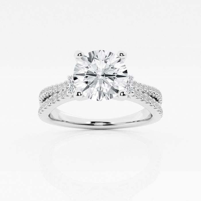 Certified 2 3/8 ctw Round Diamond Split Shank Engagement Ring Platinum (1 of 2)