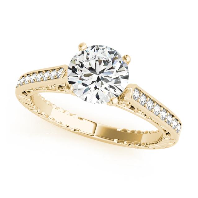 Certified 1.4 CTW Diamond Engagement Ring 18K Rose Gold (1 of 1)